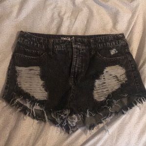 Black high waisted shorts
